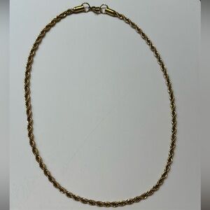 18K Gold Filled Rope Chain Necklace